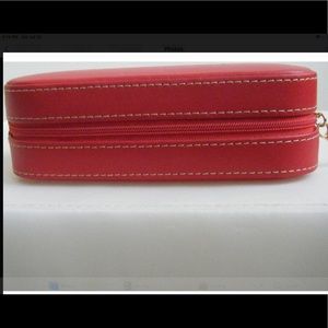 Rowallan of Scotland red travel jewelry case